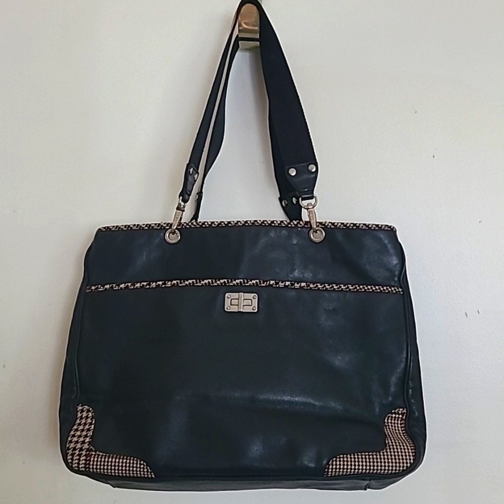 RALPH LAUREN BLACK LEATHER BAG